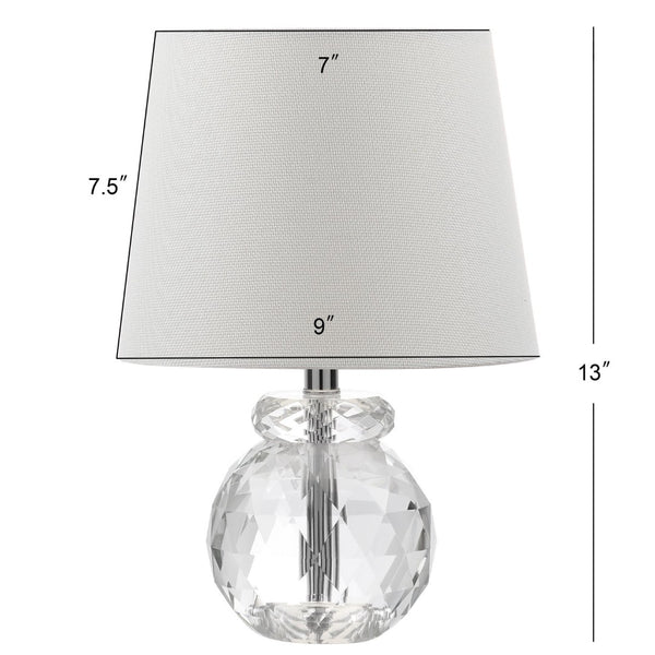 Safavieh EUNICE Table Lamp - Elegant Clear Crystal Base & Off-White Shade for Timeless Home Decor Style LIT4367A
