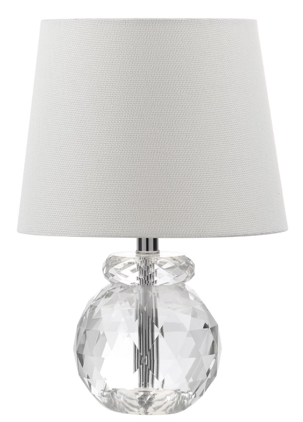 Safavieh EUNICE Table Lamp - Elegant Clear Crystal Base & Off-White Shade for Timeless Home Decor Style LIT4367A