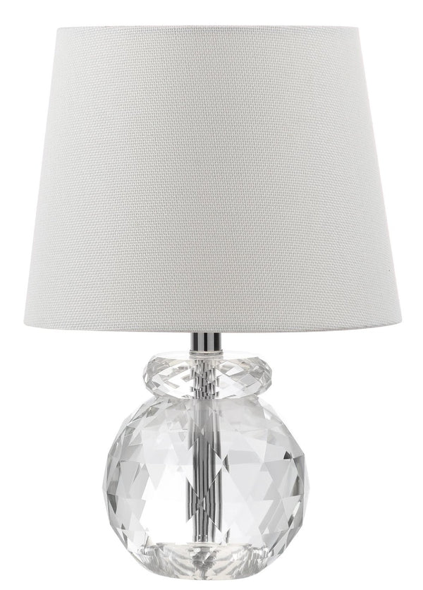 Safavieh EUNICE Table Lamp - Elegant Clear Crystal Base & Off-White Shade for Timeless Home Decor Style LIT4367A