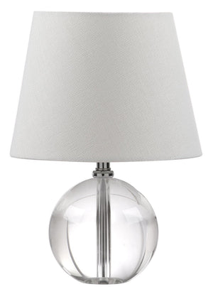 Safavieh MABLE Table Lamp - Clear Crystal Base with Off-White Shade for Elegant Ambient Lighting in Any Space LIT4368A