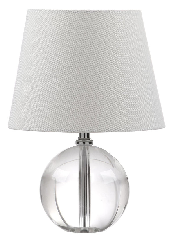 Safavieh MABLE Table Lamp - Clear Crystal Base with Off-White Shade for Elegant Ambient Lighting in Any Space LIT4368A