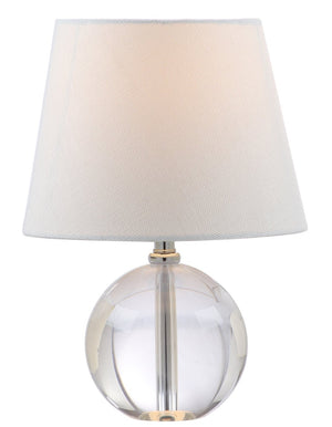 Safavieh MABLE Table Lamp - Clear Crystal Base with Off-White Shade for Elegant Ambient Lighting in Any Space LIT4368A