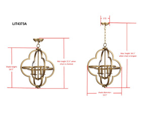 Safavieh MILLARD Orb Pendant Light in Brass – Modern Adjustable Fixture for Stylish Dining & Living Spaces LIT4373A