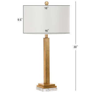 Safavieh PERRI Table Lamp - Elegant Gold Finish with Off-White Shade, Perfect for Any Home Decor Style LIT4378A-SET2