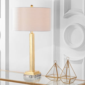 Safavieh PERRI Table Lamp - Elegant Gold Finish with Off-White Shade, Perfect for Any Home Decor Style LIT4378A-SET2