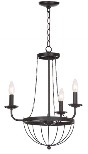 Safavieh JACQUES Chandelier in Black - Elegant Adjustable Fixture for Modern & Classic Interiors, 18" Wide LIT4383A