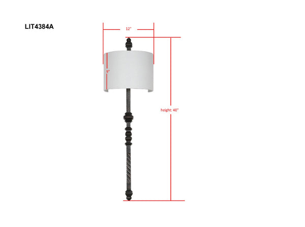 Safavieh COVINGTON, 9-Inch Matte Black Iron Wall Sconce - Elegant Architectural Lighting for Any Space LIT4384A
