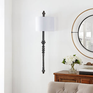 Safavieh COVINGTON, 9-Inch Matte Black Iron Wall Sconce - Elegant Architectural Lighting for Any Space LIT4384A