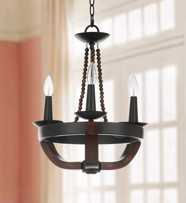 Safavieh LUCERO Chandelier in Matte Black - Modern, Adjustable Design for Dining, Living, or Foyers LIT4392A