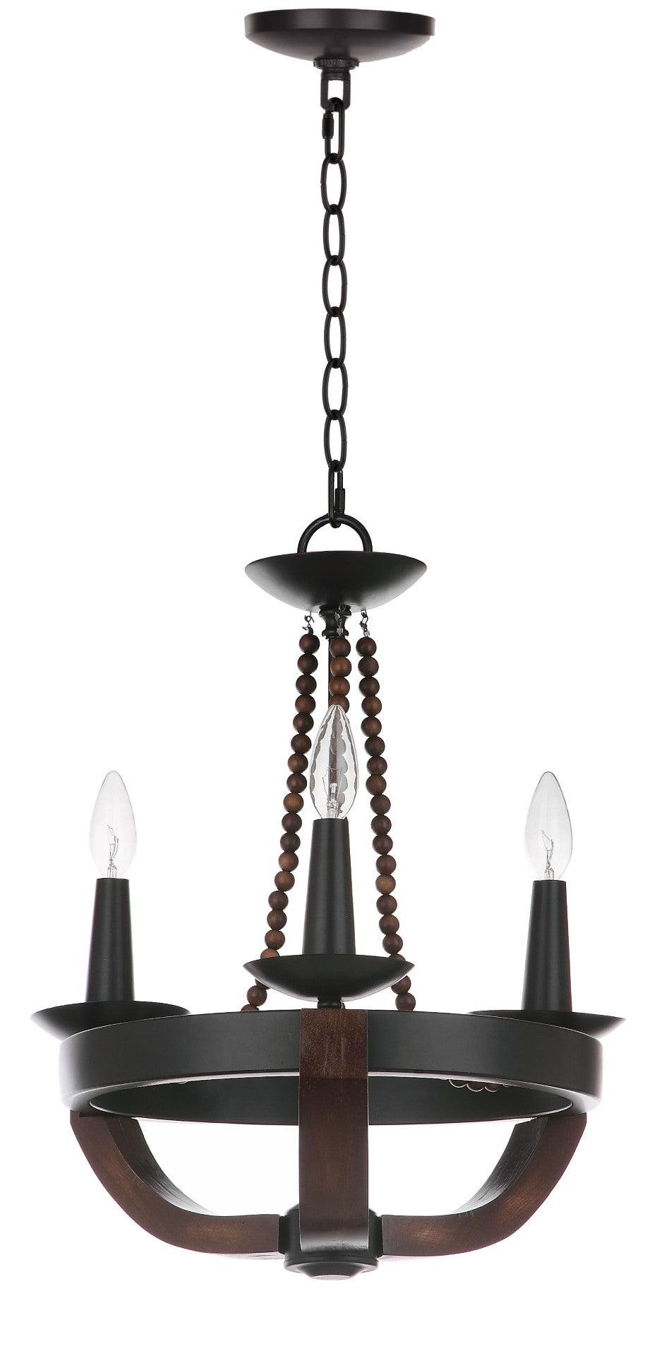 Safavieh LUCERO Chandelier in Matte Black - Modern, Adjustable Design for Dining, Living, or Foyers LIT4392A