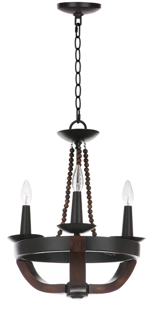 Safavieh LUCERO Chandelier in Matte Black - Modern, Adjustable Design for Dining, Living, or Foyers LIT4392A