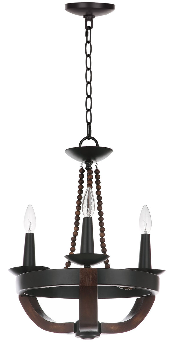 Safavieh LUCERO Chandelier in Matte Black - Modern, Adjustable Design for Dining, Living, or Foyers LIT4392A