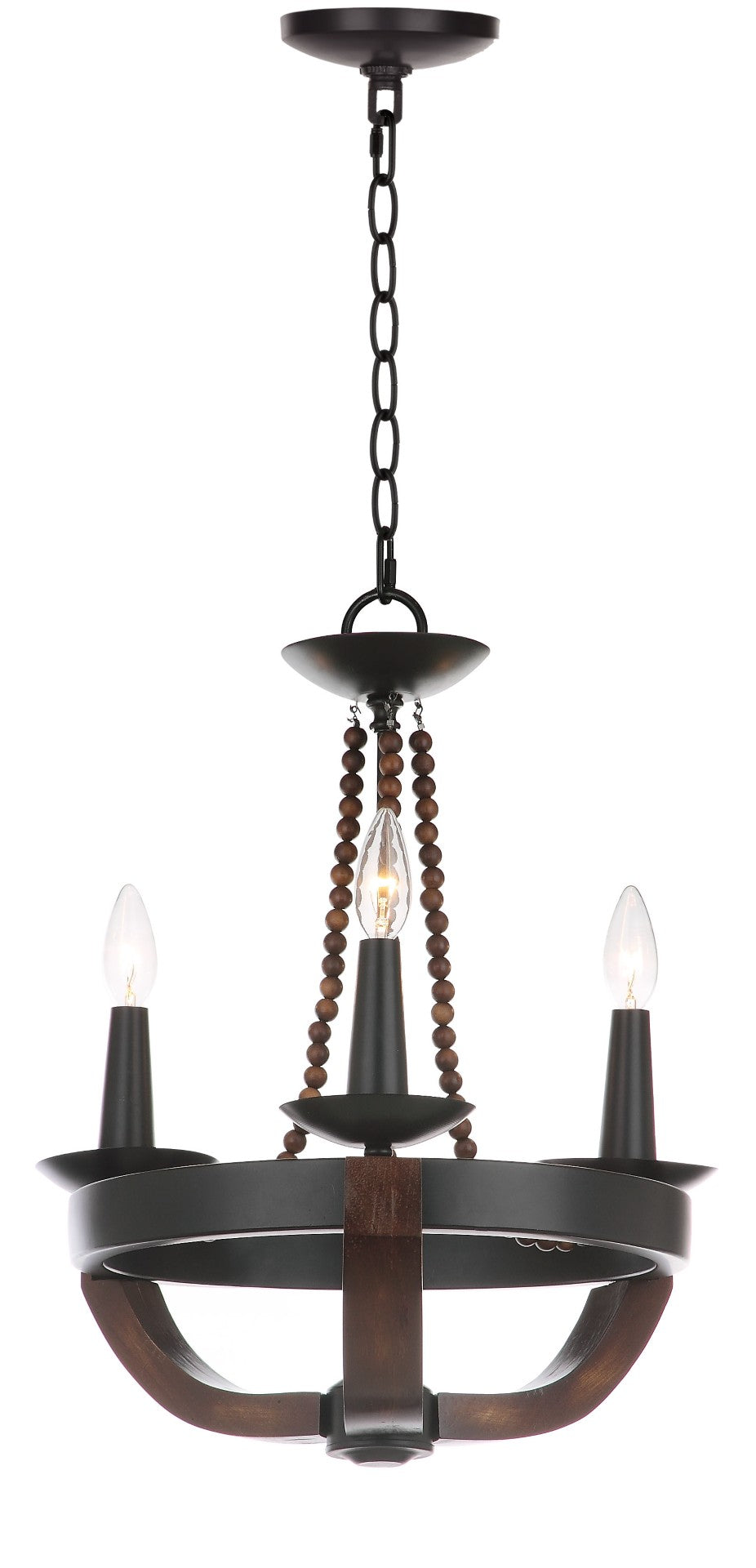 Safavieh LUCERO Chandelier in Matte Black - Modern, Adjustable Design for Dining, Living, or Foyers LIT4392A