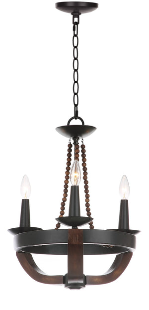 Safavieh LUCERO Chandelier in Matte Black - Modern, Adjustable Design for Dining, Living, or Foyers LIT4392A