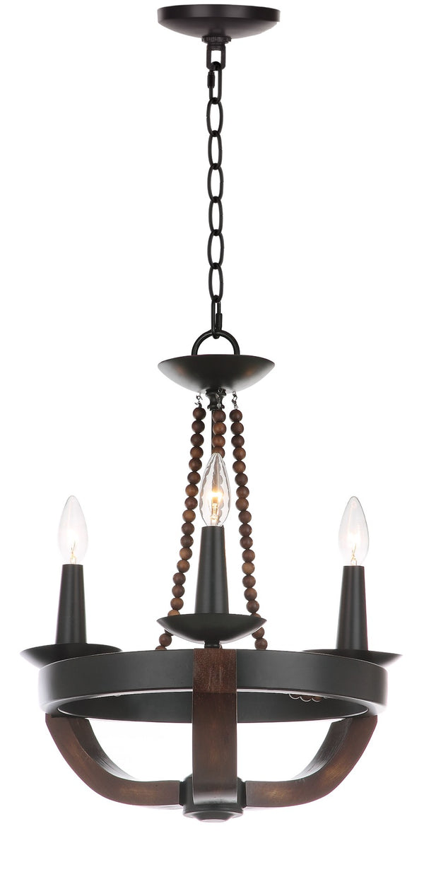 Safavieh LUCERO Chandelier in Matte Black - Modern, Adjustable Design for Dining, Living, or Foyers LIT4392A