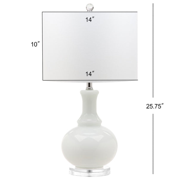 Safavieh FRANNY Table Lamp - Elegant Off-White Glass Accent for Stylish Lighting in Any Room Decor LIT4394A-SET2