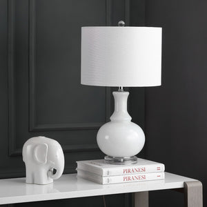 Safavieh FRANNY Table Lamp - Elegant Off-White Glass Accent for Stylish Lighting in Any Room Decor LIT4394A-SET2