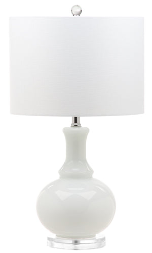 Safavieh FRANNY Table Lamp - Elegant Off-White Glass Accent for Stylish Lighting in Any Room Decor LIT4394A-SET2