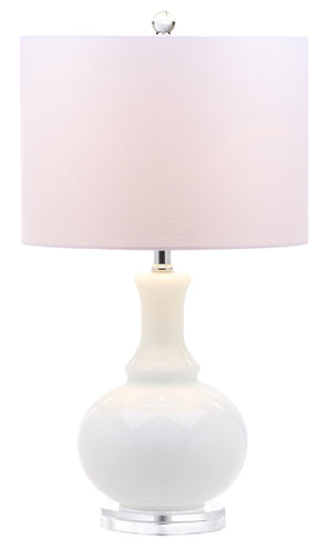 Safavieh FRANNY Table Lamp - Elegant Off-White Glass Accent for Stylish Lighting in Any Room Decor LIT4394A-SET2