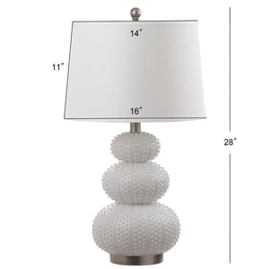 Safavieh RITA, Elegant 28.5-Inch Off White Polyresin Table Lamp Set of 2 for Home Décor & Ambient Lighting LIT4399A-SET2