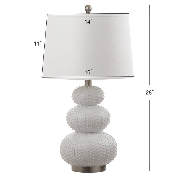 Safavieh RITA, Elegant 28.5-Inch Off White Polyresin Table Lamp Set of 2 for Home Décor & Ambient Lighting LIT4399A-SET2