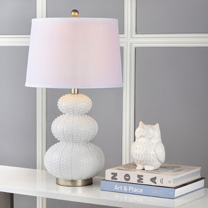 Safavieh RITA, Elegant 28.5-Inch Off White Polyresin Table Lamp Set of 2 for Home Décor & Ambient Lighting LIT4399A-SET2