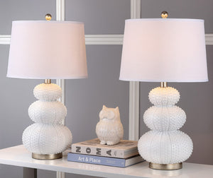 Safavieh RITA, Elegant 28.5-Inch Off White Polyresin Table Lamp Set of 2 for Home Décor & Ambient Lighting LIT4399A-SET2