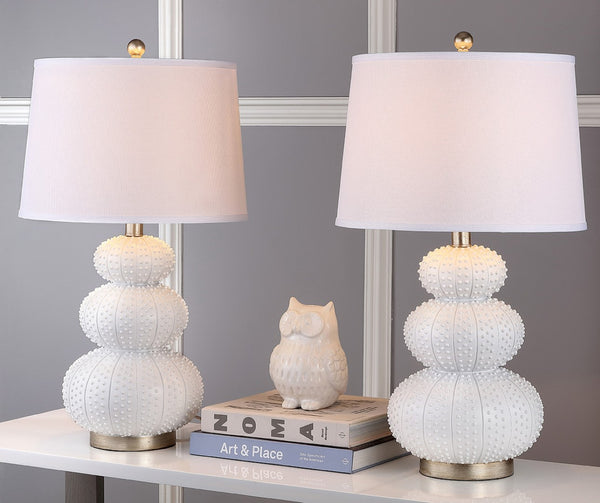 Safavieh RITA, Elegant 28.5-Inch Off White Polyresin Table Lamp Set of 2 for Home Décor & Ambient Lighting LIT4399A-SET2