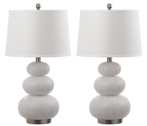 Safavieh RITA, Elegant 28.5-Inch Off White Polyresin Table Lamp Set of 2 for Home Décor & Ambient Lighting LIT4399A-SET2