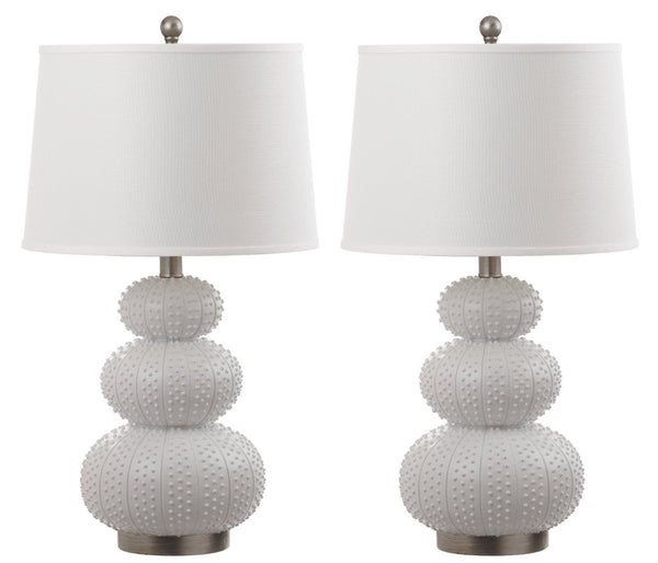 Safavieh RITA, Elegant 28.5-Inch Off White Polyresin Table Lamp Set of 2 for Home Décor & Ambient Lighting LIT4399A-SET2