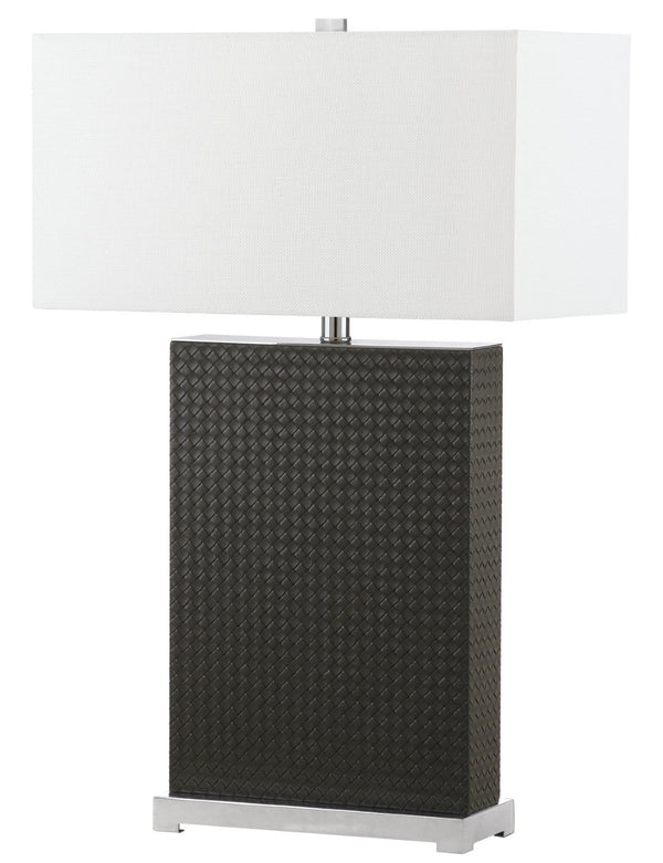 Safavieh JOYCE Table Lamp – Elegant Modern Design with Soft Ambient Light for Stylish Home Decor Enhancement Grey Woven LIT4402J-SET2