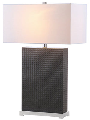 Safavieh JOYCE Table Lamp – Elegant Modern Design with Soft Ambient Light for Stylish Home Decor Enhancement Grey Woven LIT4402J-SET2