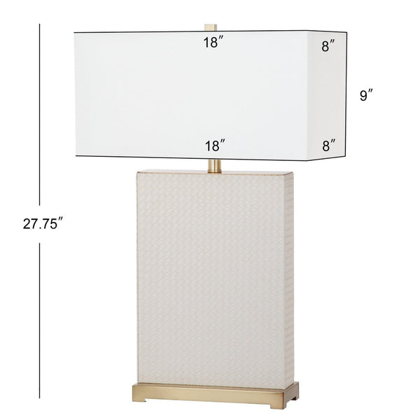 Safavieh JOYCE Table Lamp – Elegant Modern Design with Soft Ambient Light for Stylish Home Decor Enhancement Cream Woven LIT4402L-SET2