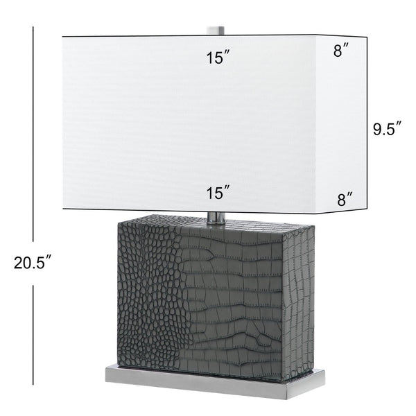 Safavieh DELIA Table Lamp - Contemporary Minimalist Design for Soft Ambient Lighting in Any Space Grey LIT4403A