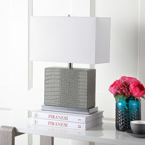 Safavieh DELIA Table Lamp - Contemporary Minimalist Design for Soft Ambient Lighting in Any Space Grey LIT4403A
