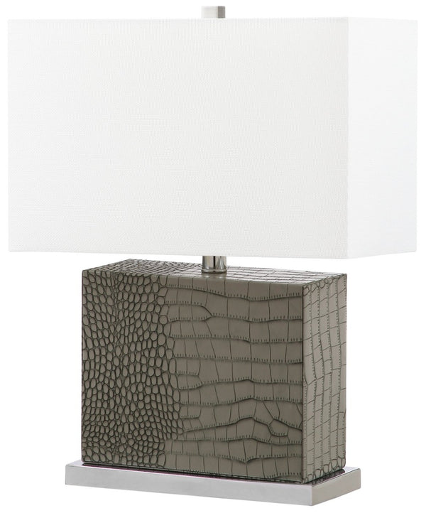 Safavieh DELIA Table Lamp - Contemporary Minimalist Design for Soft Ambient Lighting in Any Space Grey LIT4403A