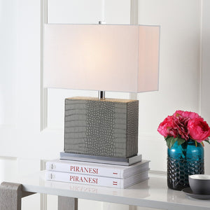 Safavieh DELIA Table Lamp - Contemporary Minimalist Design for Soft Ambient Lighting in Any Space Grey LIT4403A
