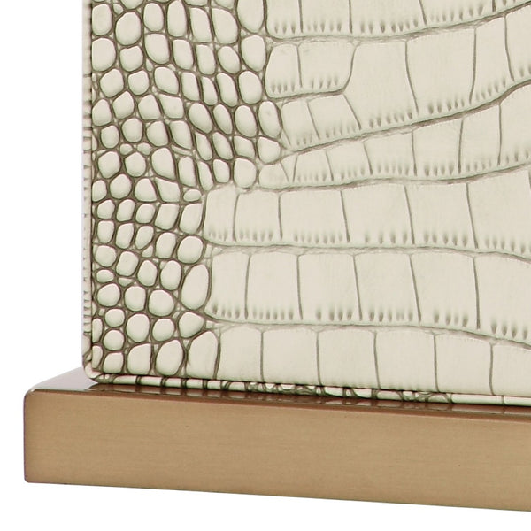 Safavieh DELIA Table Lamp - Contemporary Minimalist Design for Soft Ambient Lighting in Any Space Cream / Brass LIT4403C