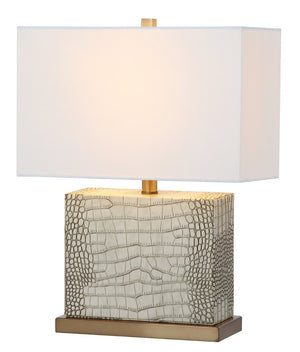 Safavieh DELIA Table Lamp - Contemporary Minimalist Design for Soft Ambient Lighting in Any Space Cream / Brass LIT4403C
