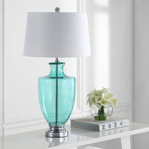 Safavieh DESIREE, Seafoam Glass Table Lamp Set of 2 - 30 Inch Modern Ambiance for Living Room & Bedroom LIT4407A-SET2