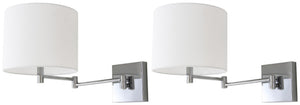 Safavieh LILLIAN Wall Sconce - Sculptural Iron Lighting for Elegant Ambiance in Any Room or Space Chrome LIT4408A-SET2