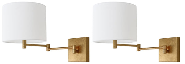 Safavieh LILLIAN Wall Sconce - Sculptural Iron Lighting for Elegant Ambiance in Any Room or Space Gold Leaf LIT4408C-SET2