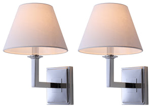 Safavieh PAULINE Wall Sconce - Modern Minimalist Lighting Fixture for Stylish Ambiance in Any Space Chrome LIT4409A-SET2