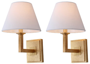 Safavieh PAULINE Wall Sconce - Modern Minimalist Lighting Fixture for Stylish Ambiance in Any Space Gold Leaf LIT4409C-SET2