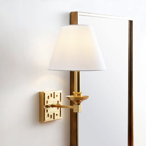 Safavieh DELVIRA, Set of 2 Gold Leaf Iron Wall Sconces – Elegant Design for Ambient Lighting & Décor LIT4410C-SET2