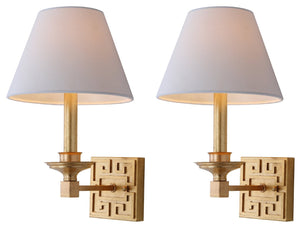 Safavieh DELVIRA, Set of 2 Gold Leaf Iron Wall Sconces – Elegant Design for Ambient Lighting & Décor LIT4410C-SET2