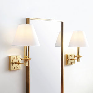 Safavieh DELVIRA, Set of 2 Gold Leaf Iron Wall Sconces – Elegant Design for Ambient Lighting & Décor LIT4410C-SET2