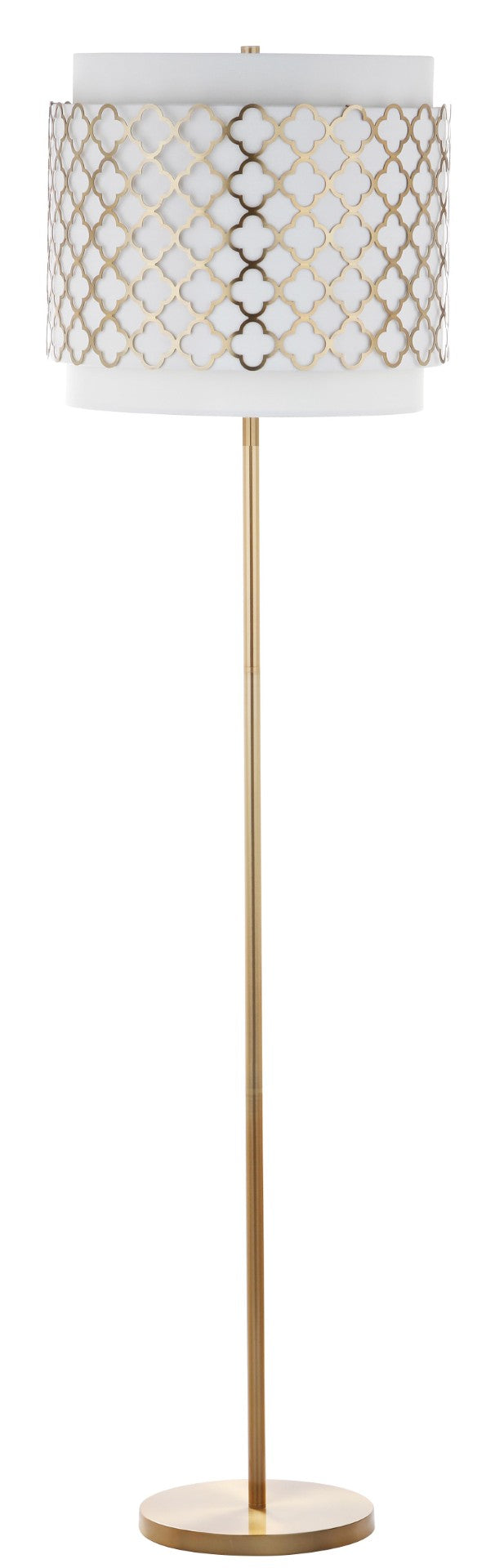 Safavieh PRISCILLA, 61.5-Inch Gold Leaf Iron Floor Lamp - Elegant Ambiance for Living Rooms & Offices LIT4415A