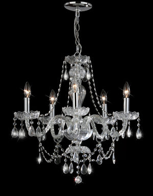 Safavieh JINGLE Chandelier - Elegant Clear Beads & Polished Chrome Finish for Modern & Classic Interiors LIT4418A