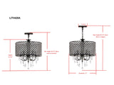 Safavieh Axel 5 Light Black 17 Inch Dia Adjustable Chandelier Black LIT4428A